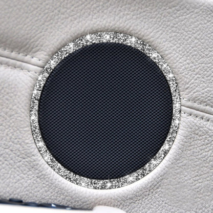 For BMW E70 2008-2013 / E71 2008-2014 4pcs Car Horn Circle Diamond Decoration Sticker, 4pcs Horn Circle