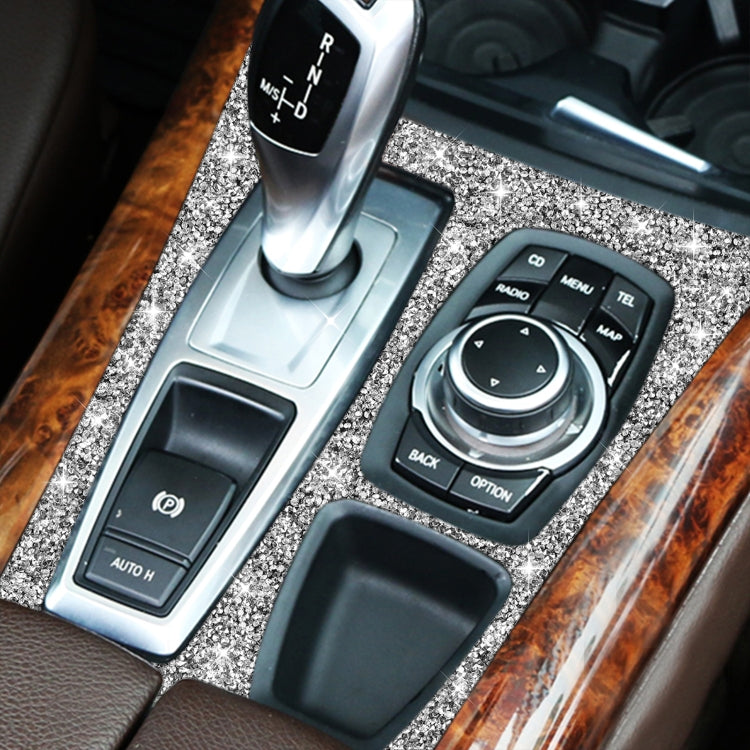 For BMW X5 E70 2008-2013 / X6 E71 2009-2014 Car Gear Panel Diamond Decoration Sticker, Gear Panel, High Configuration Left Drive, Gear Panel, High Configuration Right Drive