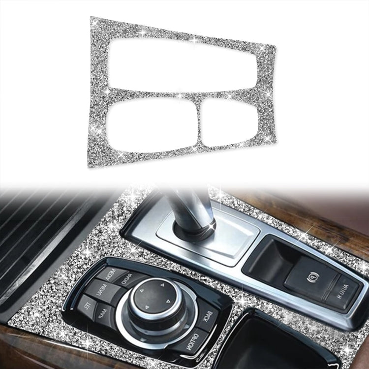 For BMW X5 E70 2008-2013 / X6 E71 2009-2014 Car Gear Panel Diamond Decoration Sticker, Gear Panel, Low Configuration Left Drive, Gear Panel, Low Configuration Right Drive