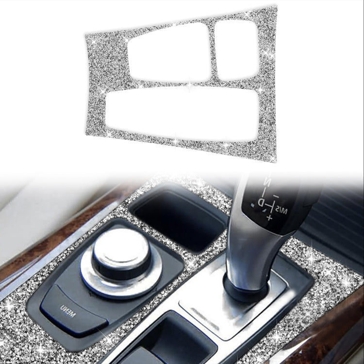 For BMW X5 E70 2008-2013 / X6 E71 2009-2014 Car Gear Panel Diamond Decoration Sticker, Gear Panel, Low Configuration Left Drive, Gear Panel, Low Configuration Right Drive