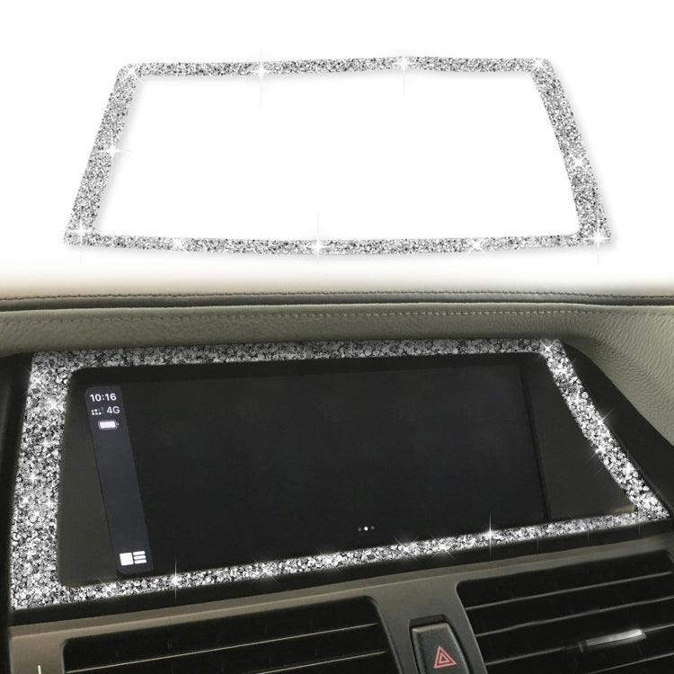 For BMW X5 E70 / X6 E71 2008-2013 Car Navigation Frame Diamond Decoration Sticker, Navigation Frame