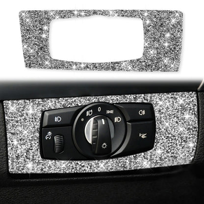 For BMW X5 E70 / X6 E71 2008-2013 Car Headlight Panel Diamond Decoration Sticker, Headlight Panel Right Drive, Headlight Panel Left Drive