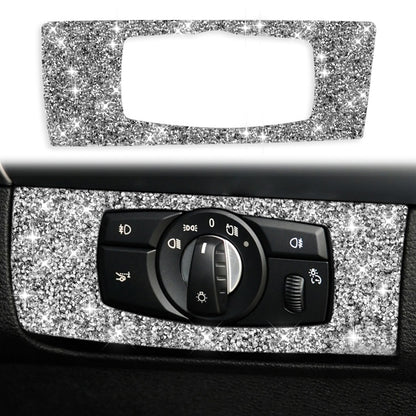 For BMW X5 E70 / X6 E71 2008-2013 Car Headlight Panel Diamond Decoration Sticker, Headlight Panel Right Drive, Headlight Panel Left Drive