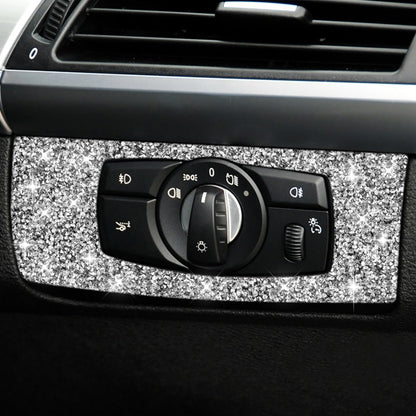 For BMW X5 E70 / X6 E71 2008-2013 Car Headlight Panel Diamond Decoration Sticker, Headlight Panel Right Drive, Headlight Panel Left Drive