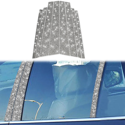 For BMW X5 E70 2008-2013 8pcs Car B-Pillar Diamond Decoration Sticker, B-Pillar