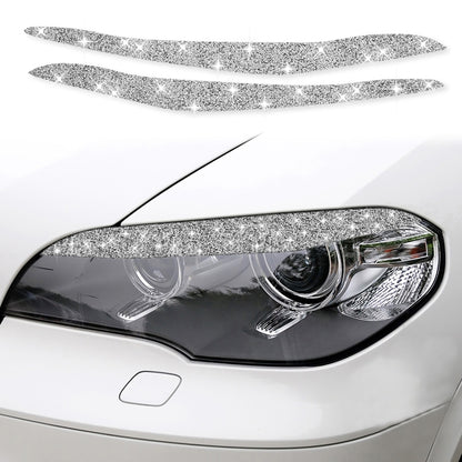 For BMW X5 E70 2010-2012 Car Light Eyebrow Diamond Decoration Sticker, Light Eyebrow