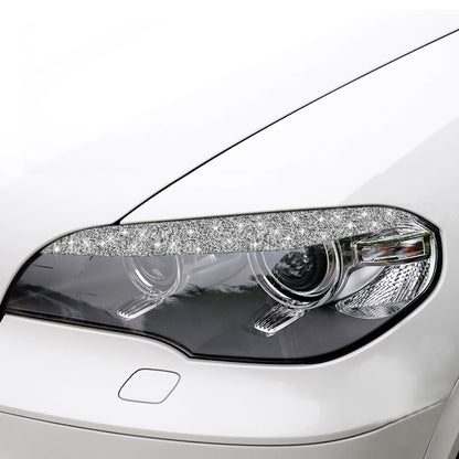 For BMW X5 E70 2010-2012 Car Light Eyebrow Diamond Decoration Sticker, Light Eyebrow