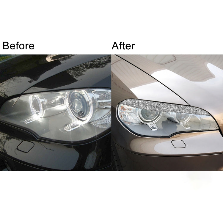 For BMW X5 E70 2010-2012 Car Light Eyebrow Diamond Decoration Sticker, Light Eyebrow