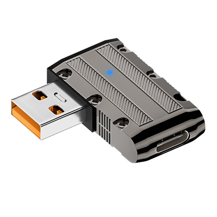 120W USB 3.1 Gen2 to Type-C 10Gbps Mechanical Adapter, Side Bend, Vertical Angle, Straight, Medium Bend