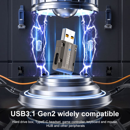 120W USB 3.1 Gen2 to Type-C 10Gbps Mechanical Adapter, Side Bend, Vertical Angle, Straight, Medium Bend