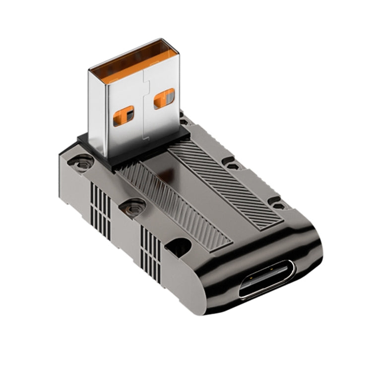 120W USB 3.1 Gen2 to Type-C 10Gbps Mechanical Adapter, Side Bend, Vertical Angle, Straight, Medium Bend
