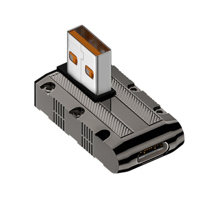 120W USB 3.1 Gen2 to Type-C 10Gbps Mechanical Adapter, Side Bend, Vertical Angle, Straight, Medium Bend