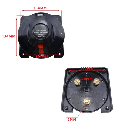 300A RV Yacht Power Off Switch 4 Speed Marine Power Protection Switch, Power Off Switch(Black)