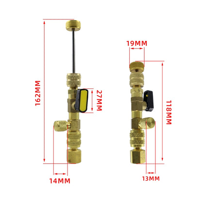 13pcs / Set Air Conditioning Valve Core Disassembly Tool with Rrepair Wrench & Valve Core, CP-4339