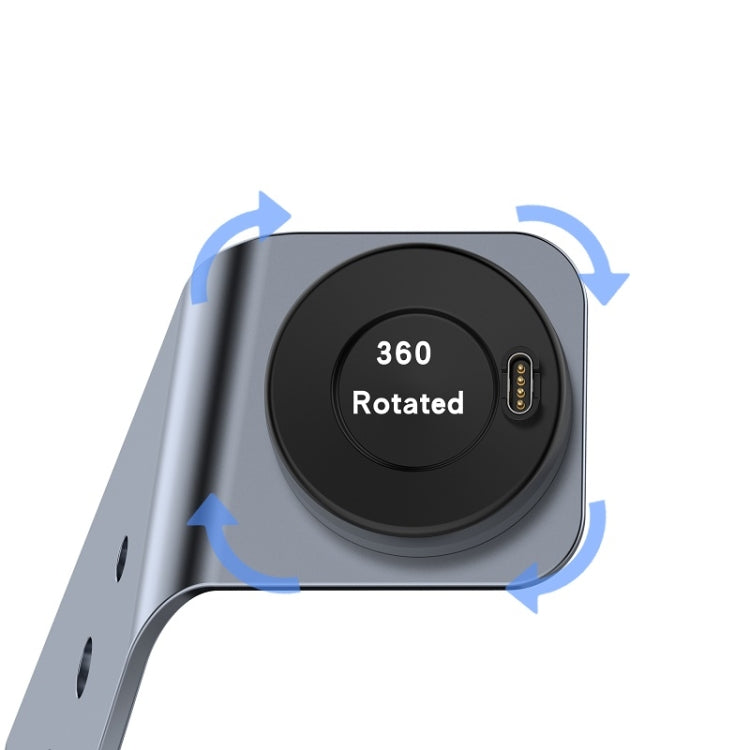 For Venu3 / Venu3S / Vivoactive 5 Portable Metal Charger Holder with Data Function, Right Interface, Left Interface