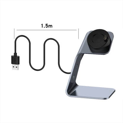 For Venu3 / Venu3S / Vivoactive 5 Portable Metal Charger Holder with Data Function, Right Interface, Left Interface