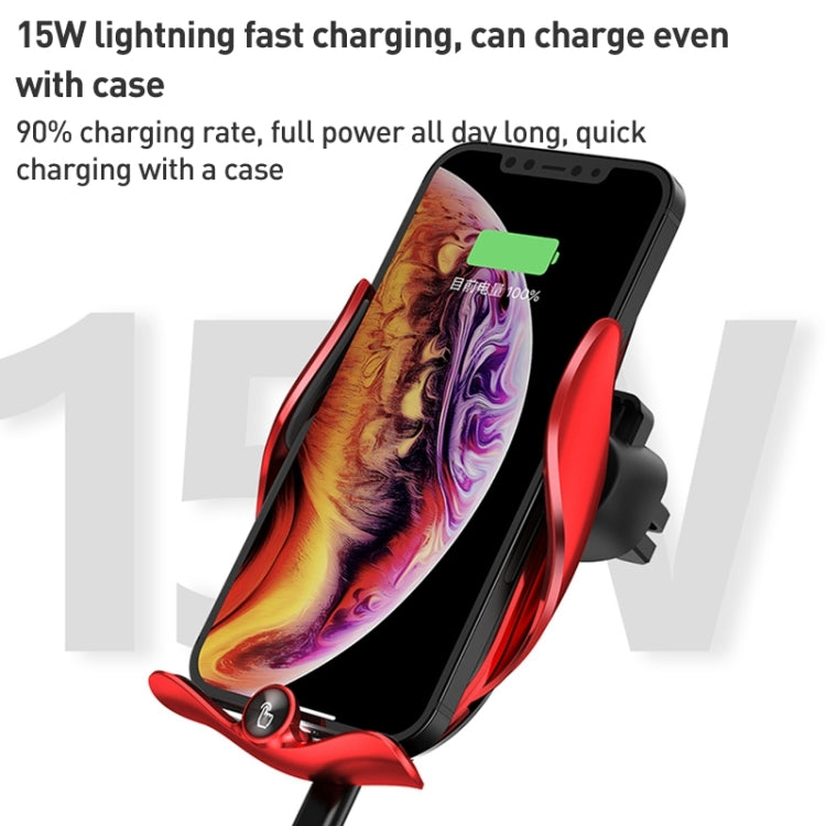 M1 Electric Opening/Closing Wireless Fast Charging Air Outlet Car Holder