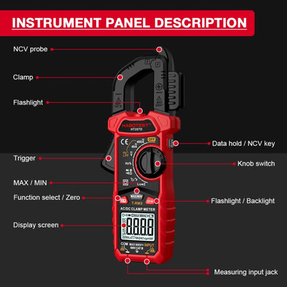 HABOTEST HT207B Multifunctional Digital Clamp Multimeter, HT207B