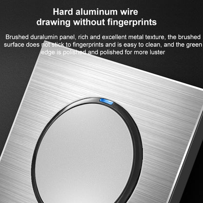 86mm Gray Aluminum Wire Drawing LED Switch Panel, One Billing Control, One Open Dual Control, Two Billing Control, Two Open Dual Control, Triple Billing Control, Triple Open Dual Control, Four Open Dual Control, One Open Multiple Control, Computer Sock...