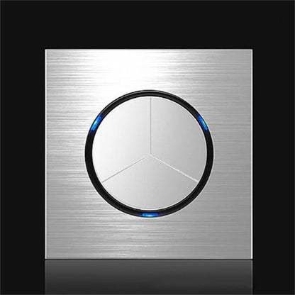 86mm Gray Aluminum Wire Drawing LED Switch Panel, One Billing Control, One Open Dual Control, Two Billing Control, Two Open Dual Control, Triple Billing Control, Triple Open Dual Control, Four Open Dual Control, One Open Multiple Control, Computer Sock...