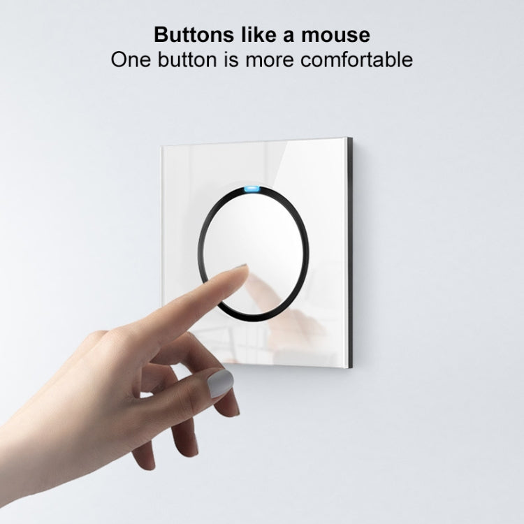 86mm Round LED Tempered Glass Switch Panel, White Round Glass, One Open Dual Control, Two Open Dual Control, Three Billing Control, Three Open Dual Control, Four Billing Control, Four Open Dual Control, One Open Multiple Control, Telephone Socket