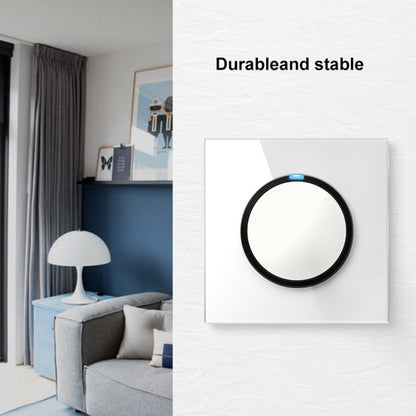 86mm Round LED Tempered Glass Switch Panel, White Round Glass, One Open Dual Control, Two Open Dual Control, Three Billing Control, Three Open Dual Control, Four Billing Control, Four Open Dual Control, One Open Multiple Control, Telephone Socket