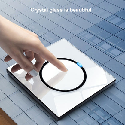 86mm Round LED Tempered Glass Switch Panel, White Round Glass, One Open Dual Control, Two Open Dual Control, Three Billing Control, Three Open Dual Control, Four Billing Control, Four Open Dual Control, One Open Multiple Control, Telephone Socket