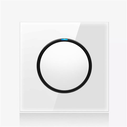 86mm Round LED Tempered Glass Switch Panel, White Round Glass, One Open Dual Control, Two Open Dual Control, Three Billing Control, Three Open Dual Control, Four Billing Control, Four Open Dual Control, One Open Multiple Control, Telephone Socket