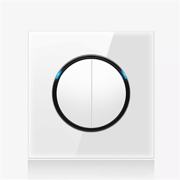 86mm Round LED Tempered Glass Switch Panel, White Round Glass, One Open Dual Control, Two Open Dual Control, Three Billing Control, Three Open Dual Control, Four Billing Control, Four Open Dual Control, One Open Multiple Control, Telephone Socket