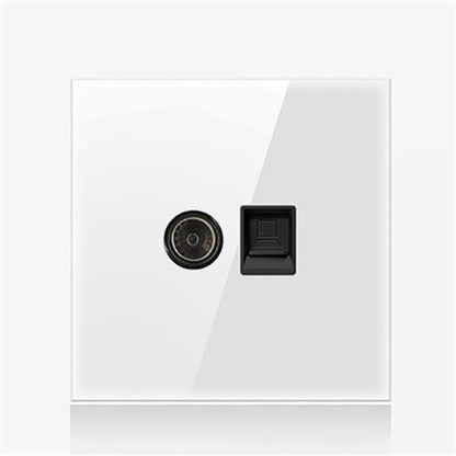 86mm Round LED Tempered Glass Switch Panel, White Round Glass, One Open Dual Control, Two Open Dual Control, Three Billing Control, Three Open Dual Control, Four Billing Control, Four Open Dual Control, One Open Multiple Control, Telephone Socket