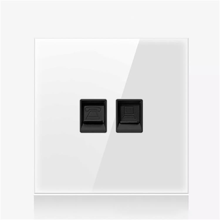 86mm Round LED Tempered Glass Switch Panel, White Round Glass, One Open Dual Control, Two Open Dual Control, Three Billing Control, Three Open Dual Control, Four Billing Control, Four Open Dual Control, One Open Multiple Control, Telephone Socket