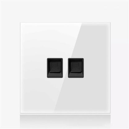 86mm Round LED Tempered Glass Switch Panel, White Round Glass, One Open Dual Control, Two Open Dual Control, Three Billing Control, Three Open Dual Control, Four Billing Control, Four Open Dual Control, One Open Multiple Control, Telephone Socket