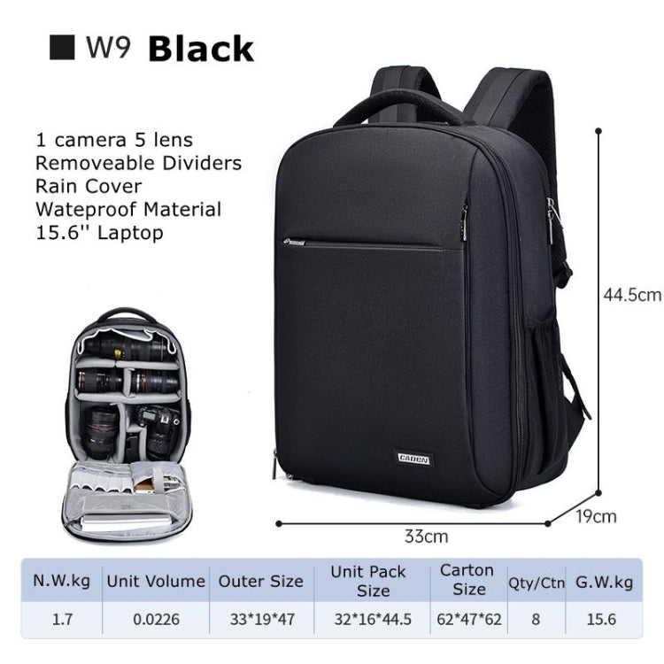 CADeN W9 Travel Lens Pouch Bag Drone Camera Backpack Bag