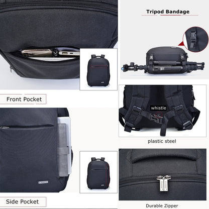 CADeN W9 Travel Lens Pouch Bag Drone Camera Backpack Bag