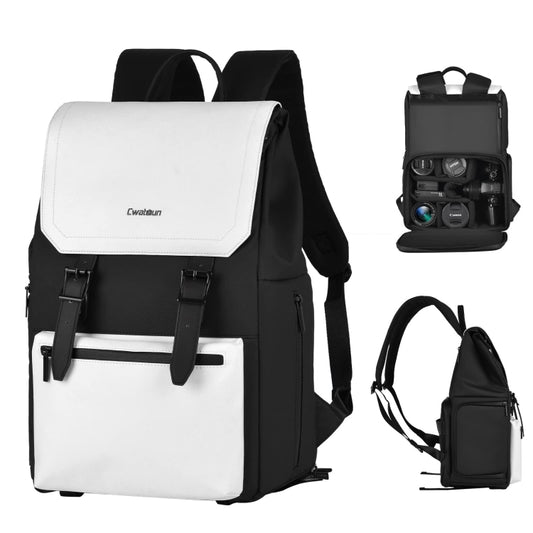 Cwatcun D79 Camera Backpack Multi-Functional Camera  Dual Shoulders Bag, 40.5 x 28 x 17.5cm Small, 43.5 x 30.5 x 18cm Large