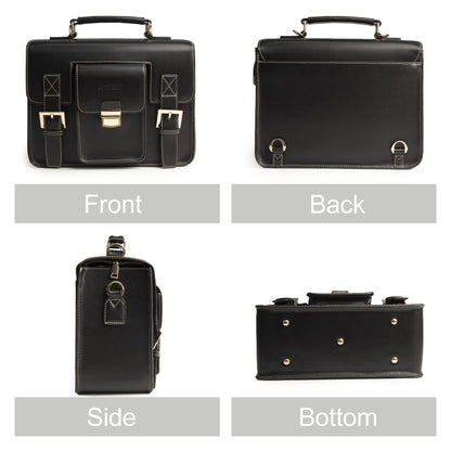 Cwatcun D83 Vintage Small Camera Case Leather Camera Messenger Bag, 24 x 17 x 12cm, 30 x 21.5 x 12.5cm