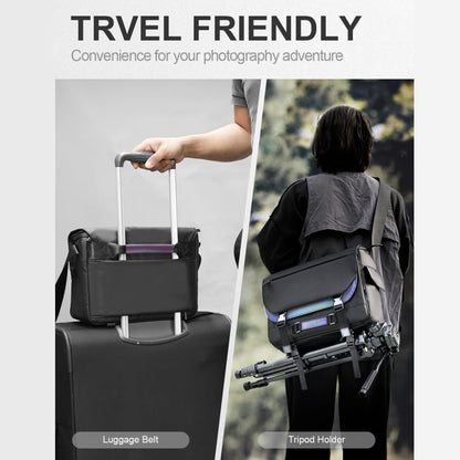 Cwatcun D85 Camera Bag Side Quick Access Camera Messenger Case Waterproof Bag, 30 x 15 x 24cm Small, 32 x 14 x 24cm Medium, 36.5 x 17 x 26cm Large, 40 x 17 x 30cm XL
