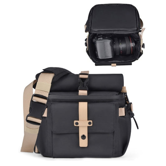 Cwatcun D90 Contrast Color Single Shoulder Camera Bag Outdoor Camera Bag Professional Crossbody Handbag, 22 x 15 x 18.5cm Small, 27 x 17 x 18.5cm Medium, 30.5 x 19 x 20cm Large