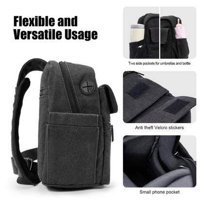 Cwatcun D93 Camera Bag Canvas Shoulder Bag, 19.5 x 13.5 x 25cm Black, 21 x 14 x 30cm Black, 21 x 14 x 30cm Beige
