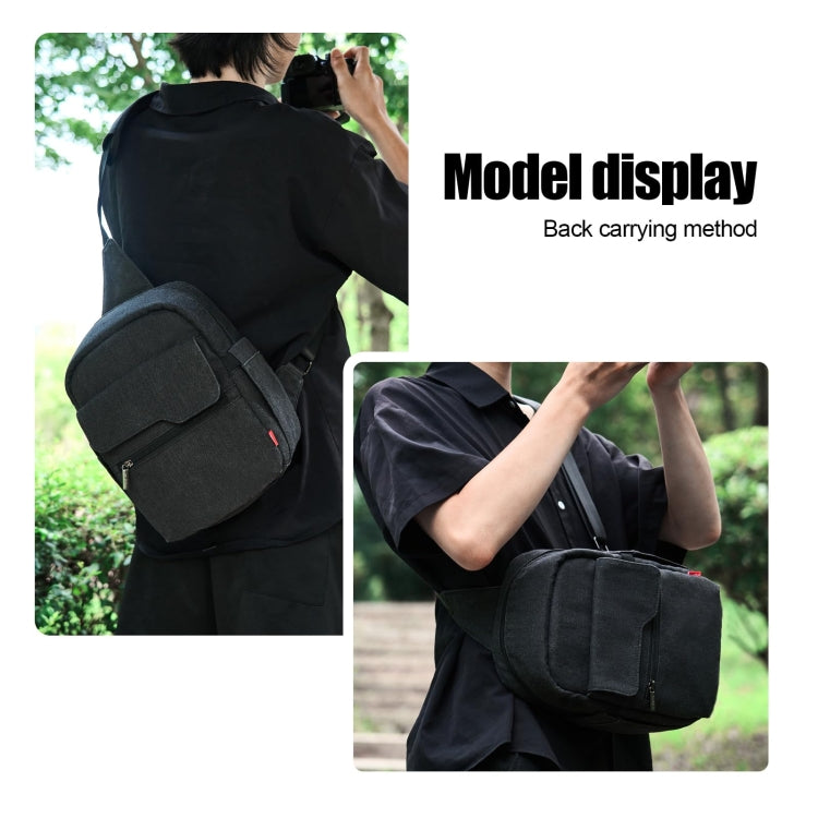 Cwatcun D93 Camera Bag Canvas Shoulder Bag, 19.5 x 13.5 x 25cm Black, 21 x 14 x 30cm Black, 21 x 14 x 30cm Beige