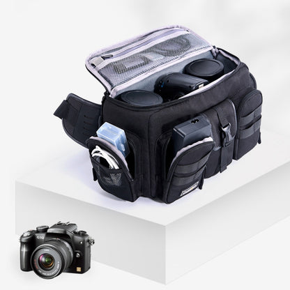 Cwatcun D96 Waist Camera Bag Sling Shoulder Camera Bag, 29.5 x 17.5 x 18cm