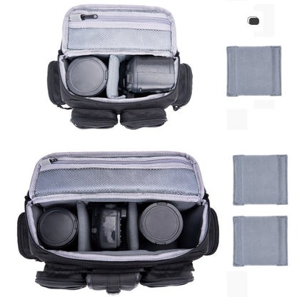 Cwatcun D96 Waist Camera Bag Sling Shoulder Camera Bag, 29.5 x 17.5 x 18cm