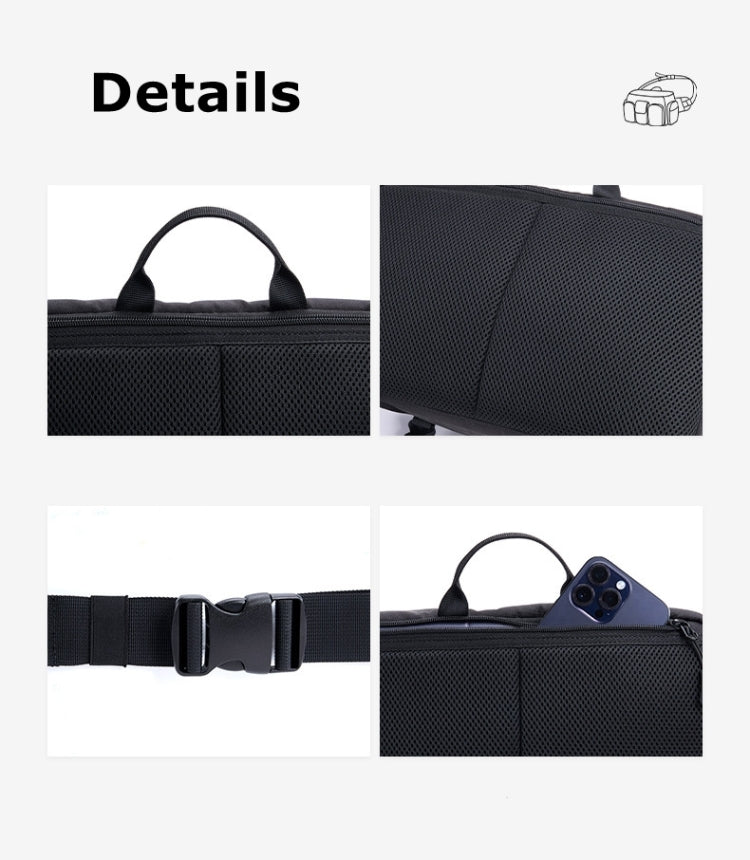Cwatcun D96 Waist Camera Bag Sling Shoulder Camera Bag, 29.5 x 17.5 x 18cm