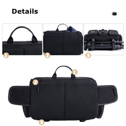 Cwatcun D96 Waist Camera Bag Sling Shoulder Camera Bag, 29.5 x 17.5 x 18cm