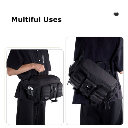Cwatcun D96 Waist Camera Bag Sling Shoulder Camera Bag, 29.5 x 17.5 x 18cm