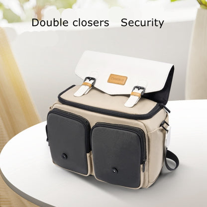 Cwatcun D99 Contrast Color Single Shoulder Camera Bag Outdoor Camera Bag Professional Crossbody Handbag, 25.5 x 10.5 x 18cm Medium, 32.5 x 14.5 x 21.5cm Large