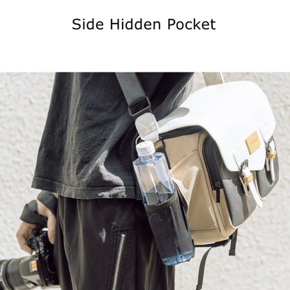 Cwatcun D99 Contrast Color Single Shoulder Camera Bag Outdoor Camera Bag Professional Crossbody Handbag, 25.5 x 10.5 x 18cm Medium, 32.5 x 14.5 x 21.5cm Large