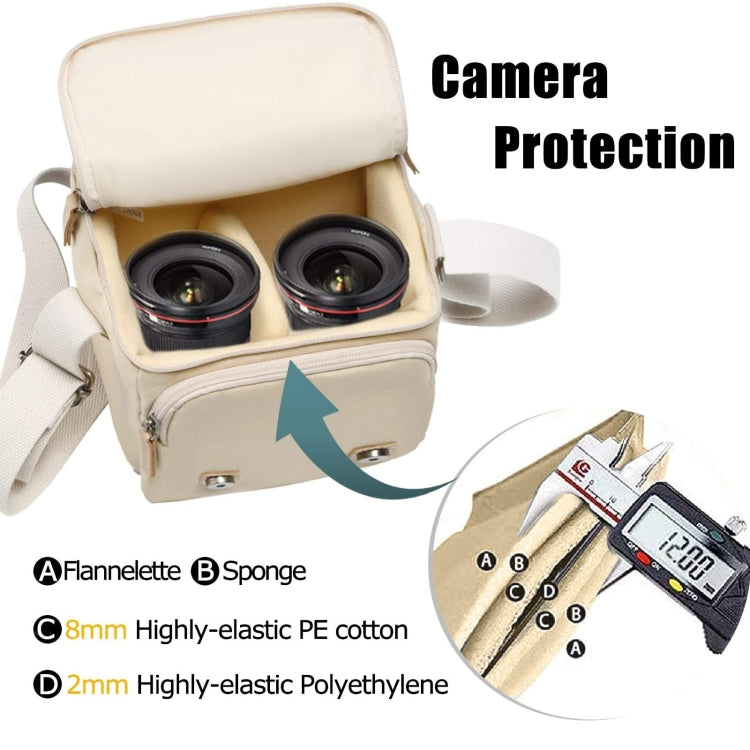 Cwatcun N1 Retro Multifunctional Canvas Waterproof Digital Camera Photography Bag, 18 x 12.5 x 21cm Beige, 18 x 12.5 x 21cm Coffee, 22.5 x 14.5 x 27cm Beige, 22.5 x 14.5 x 27cm Coffee, 29 x 14.5 x 22cm Coffee