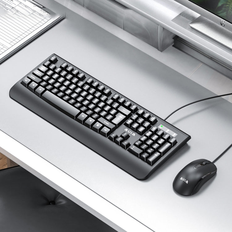 AULA AC106 USB Port Wired Keyboard Mouse Set, AC106