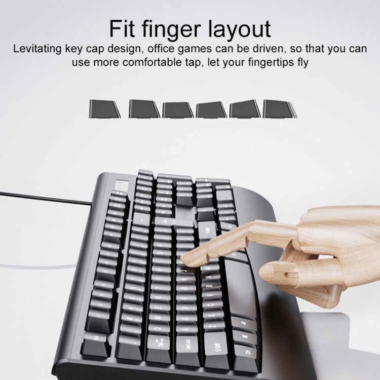 AULA AC106 USB Port Wired Keyboard Mouse Set, AC106